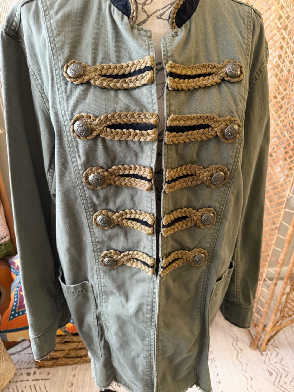 Free People Passenger Jacket Military Army collar - Picture 4 of 16